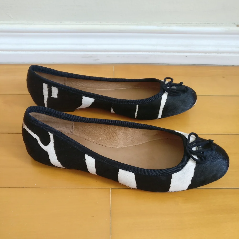 Coach Florabelle Zebra Print Ballet Flats Sz 7.5 - Picture 5 of 11